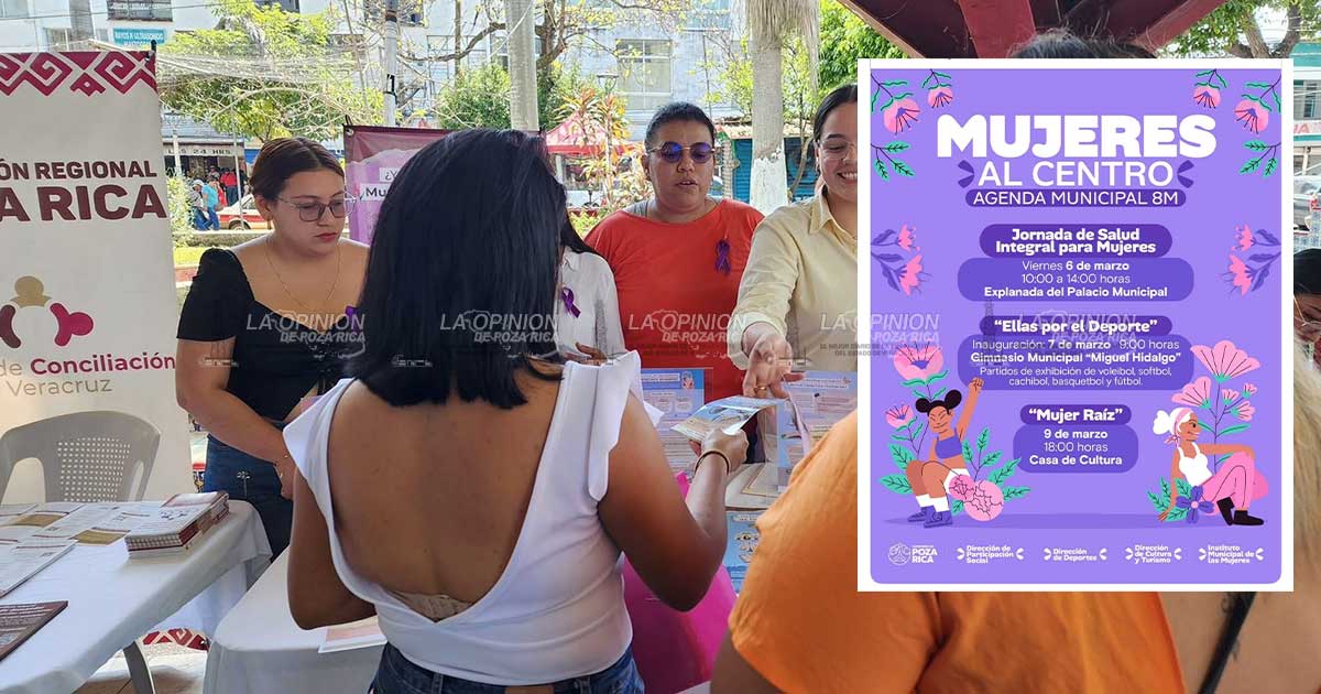 Presenta Gobierno de Poza Rica agenda “Mujeres al Centro” en el marco del 8M Presenta Gobierno de Poza Rica agenda “Mujeres al Centro” en el marco del 8M