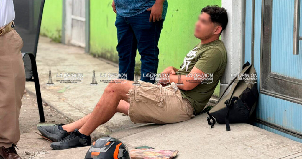 Camioneta contra moto deja un lesionado
