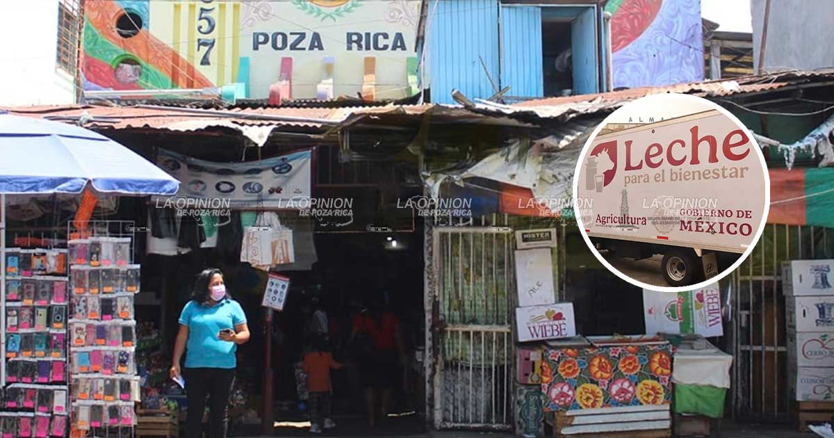 Llevan programa Leche para el Bienestar al mercado Poza Rica Llevan programa Leche para el Bienestar al mercado Poza Rica