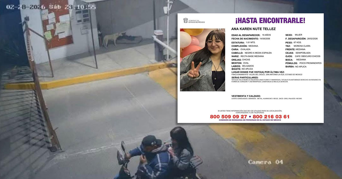 Hallan sin vida a joven desaparecida tras salir de fiesta en Edomex Hallan sin vida a joven desaparecida tras salir de fiesta en Edomex