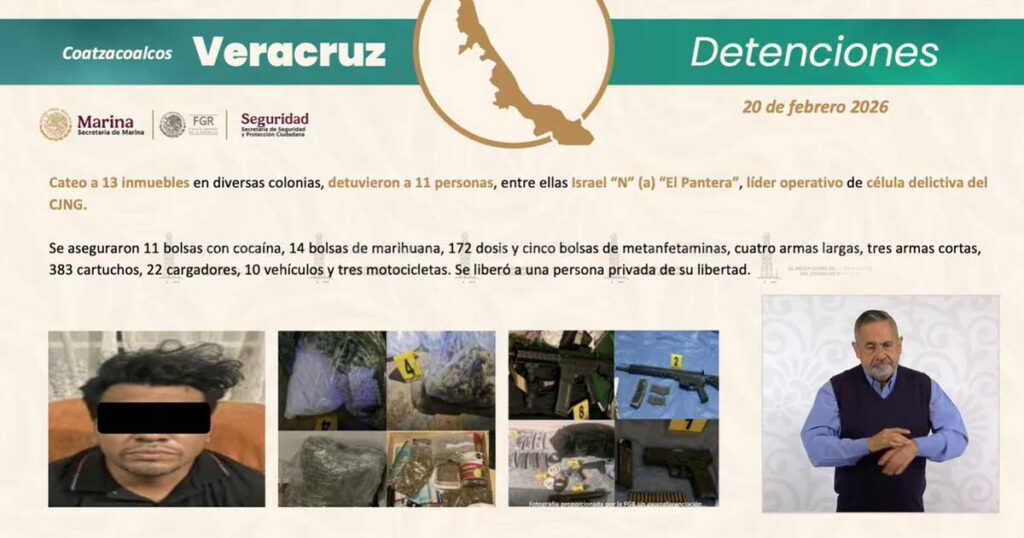 Operativo federal en Veracruz deja 11 detenidos Operativo federal en Veracruz deja 11 detenidos