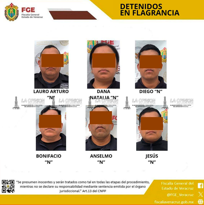 Operativo de FGE, Defensa y SSP Cateo deja seis policías detenidos