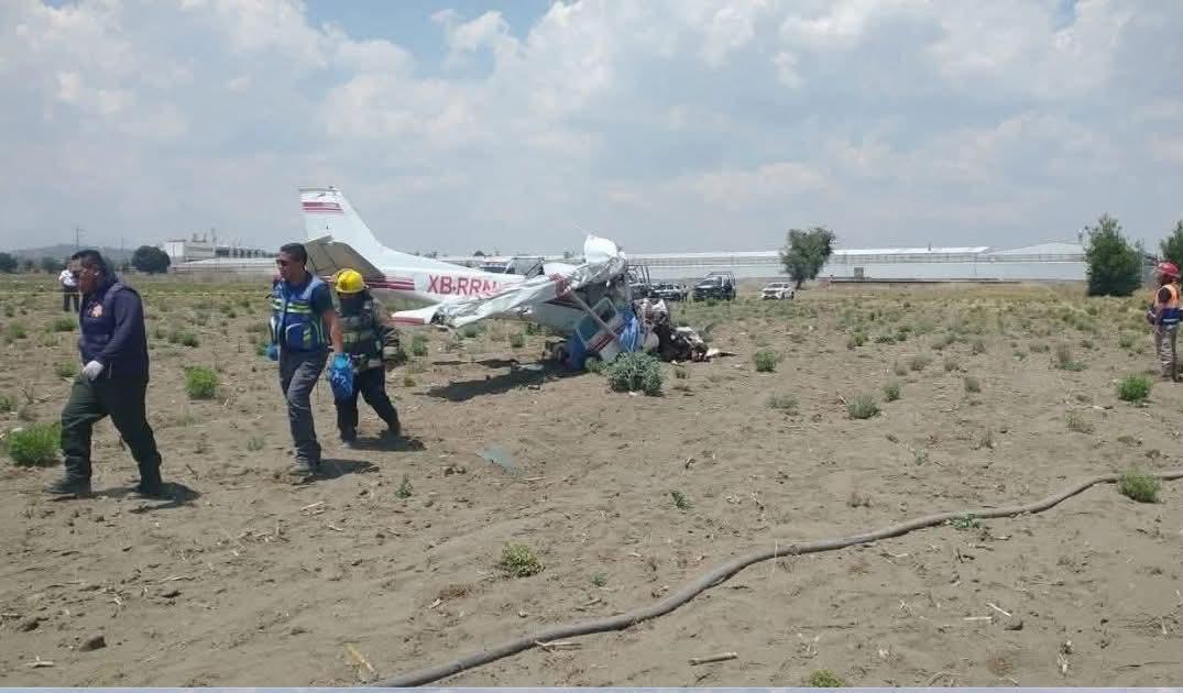 Se desploma avioneta en Huejotzingo; cuatro personas pierden la vida