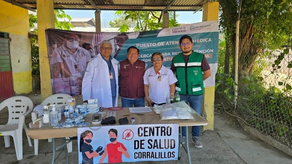 Módulos de atención médica IMSS-Bienestar en zonas de playa y rio