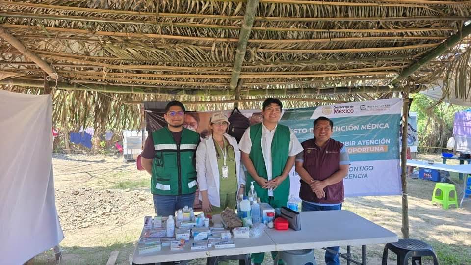 Módulos de atención médica IMSS-Bienestar en zonas de playa y rio