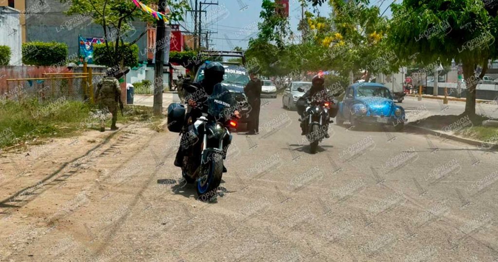 Despliegue policiaco por gente armada Despliegue policiaco por gente armada