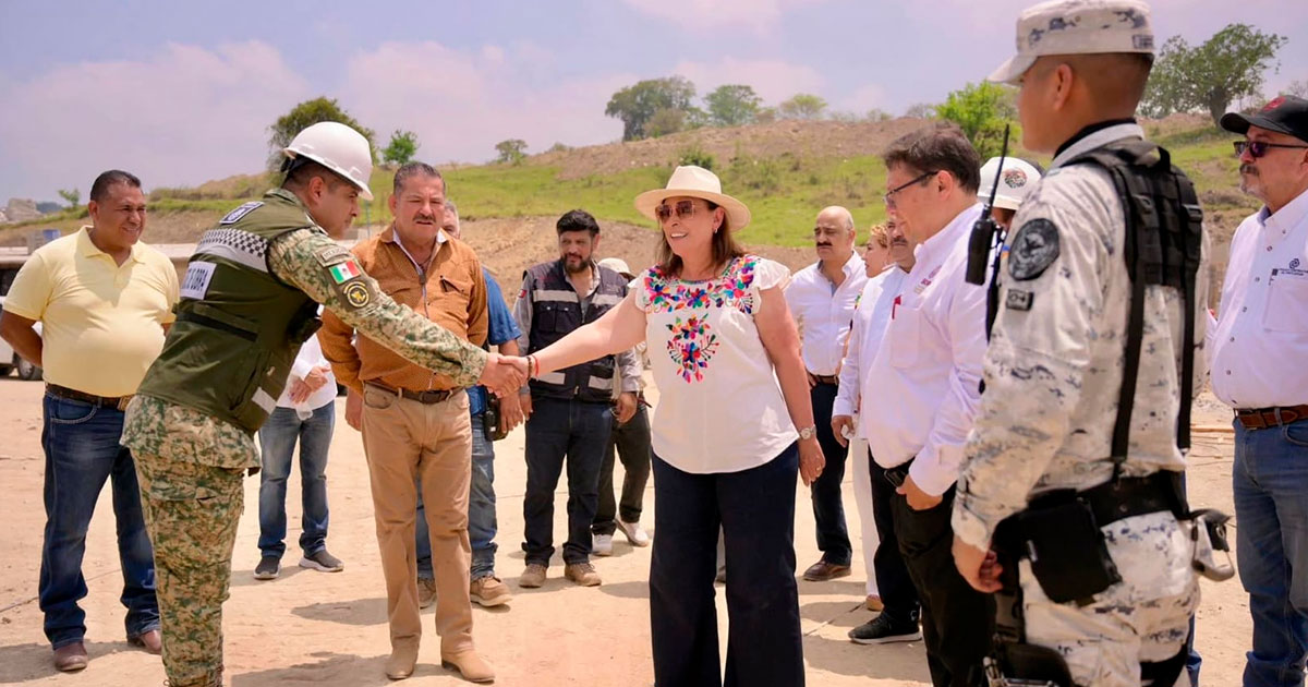 Supervisa Rocío Nahle cuartel de Guardia Nacional en Coyutla Supervisa Rocío Nahle cuartel de Guardia Nacional en Coyutla