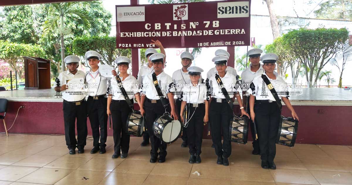Segundo lugar para Tecolutla en exhibición regional de Bandas de Guerra en Poza Rica Segundo lugar para Tecolutla en exhibición regional de Bandas de Guerra en Poza Rica