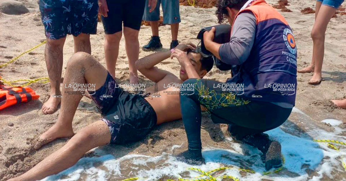Joven a punto de ahogarse en Chaparrales Joven a punto de ahogarse en Chaparrales