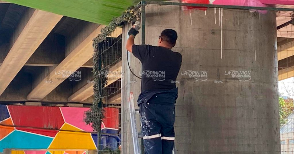 Embellecen la parte baja del Distribuidor Vial Embellecen la parte baja del Distribuidor Vial