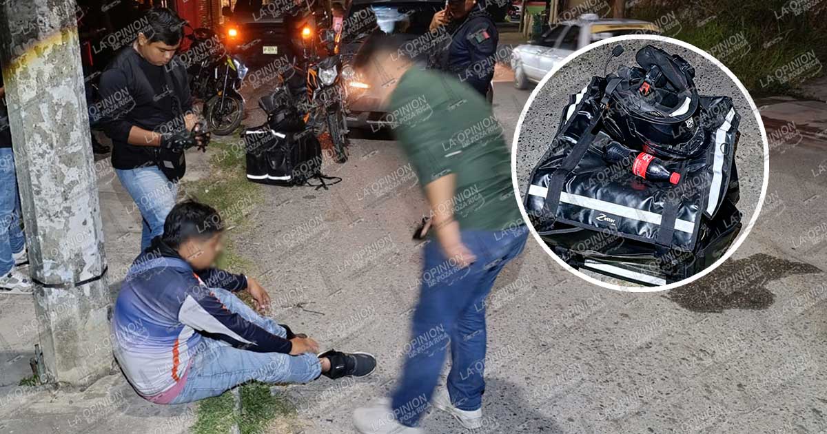 Motorepartidor herido en choque Motorepartidor herido en choque
