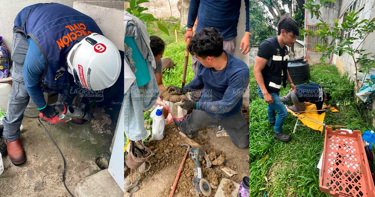 Rescatan a cachorro atrapado en drenaje tras dos días
