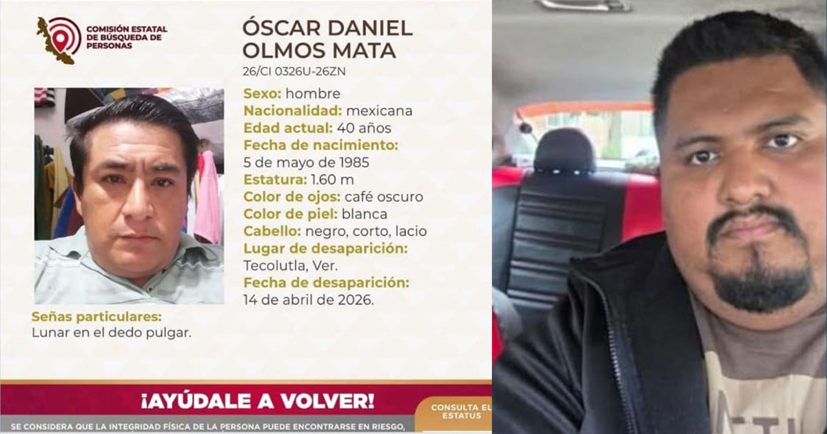 Siguen las desapariciones en Tecolutla; familias buscan a dos hombres sin rastro Siguen las desapariciones en Tecolutla; familias buscan a dos hombres sin rastro