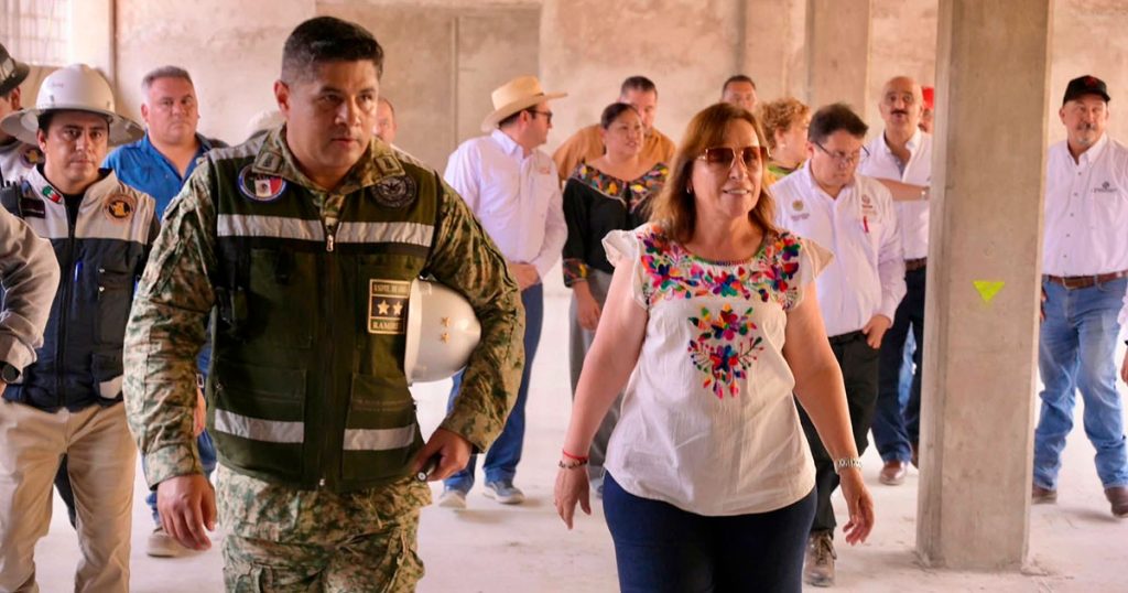 Supervisa Rocío Nahle cuartel de Guardia Nacional en Coyutla Supervisa Rocío Nahle cuartel de Guardia Nacional en Coyutla