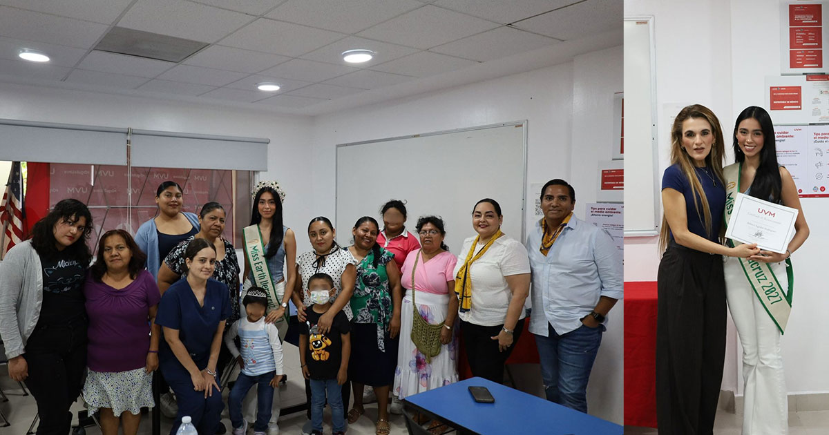 Miss Earth Veracruz da taller de suprareciclaje a madres de AMANC Miss Earth Veracruz da taller de suprareciclaje a madres de AMANC