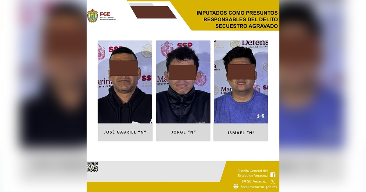 Caen tres presuntos secuestradores Caen tres presuntos secuestradores