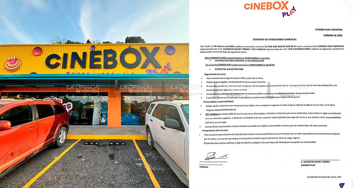 Cinebox le incumple convenio a negocios Cinebox le incumple convenio a negocios