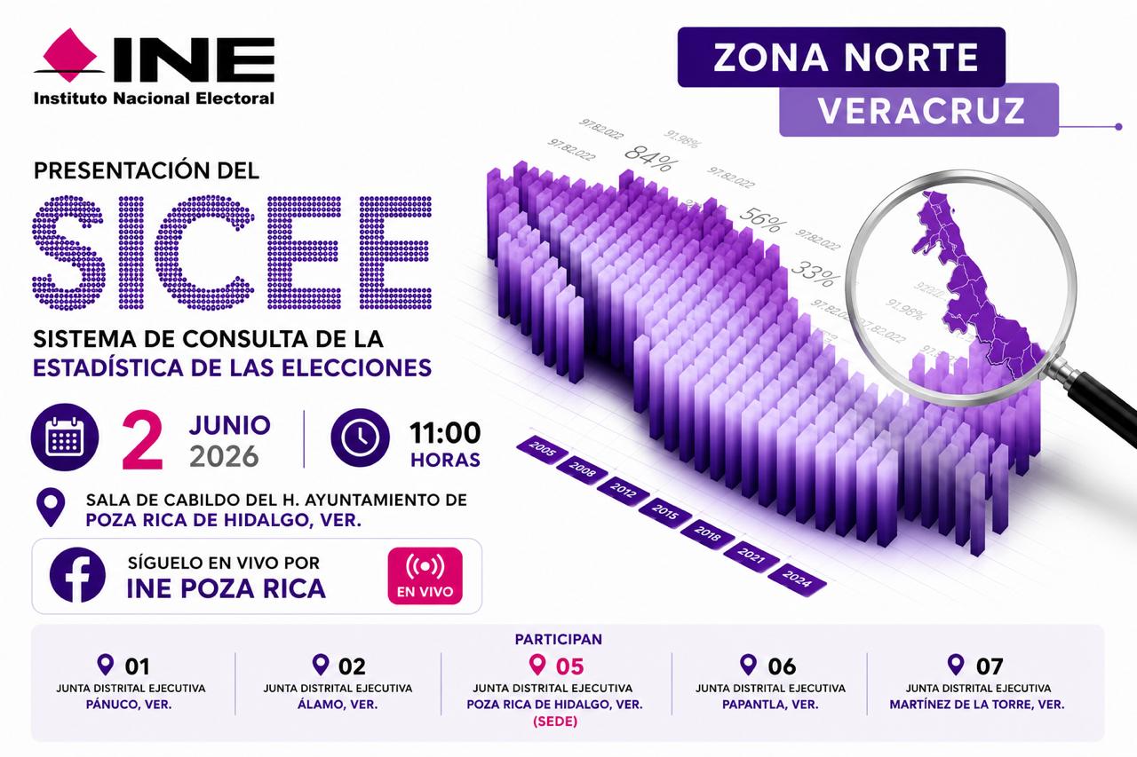 INE presentará en Poza Rica el Sistema de Estadística Electoral