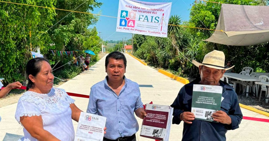 Comunidad Paso del Progreso de Tecolutla inauguró obras federales Comunidad Paso del Progreso de Tecolutla inauguró obras federales
