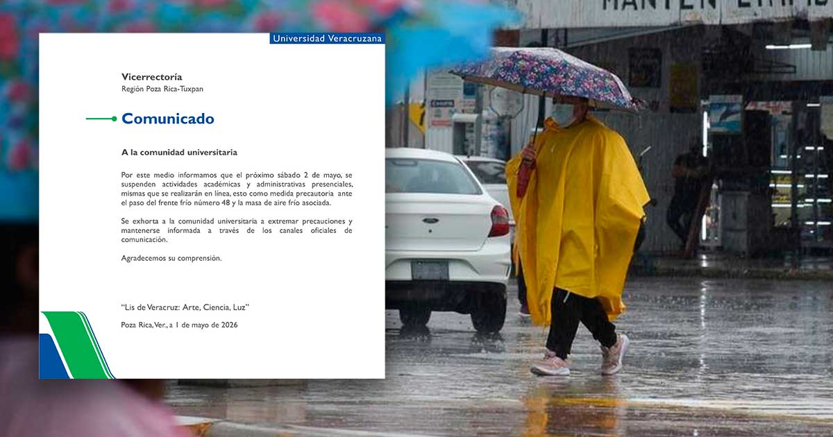 UV suspende clases presenciales por condiciones climáticas UV suspende clases presenciales por condiciones climáticas