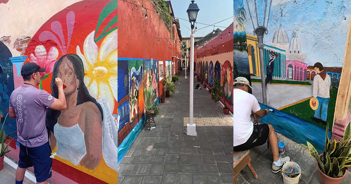 El muralista Ricardo Cortés encargado de embellecer callejones de Tlacotalpan El muralista Ricardo Cortés encargado de embellecer callejones de Tlacotalpan