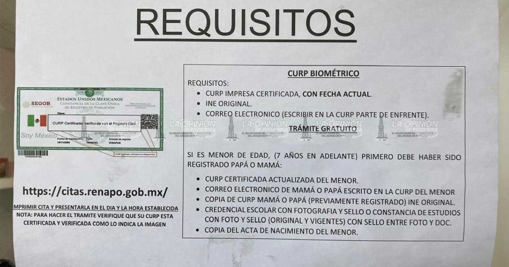 Continúa el trámite para la CURP biométrica en el módulo local