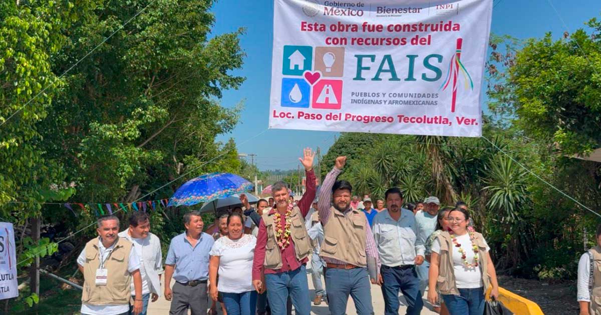 Comunidad Paso del Progreso de Tecolutla inauguró obras federales Comunidad Paso del Progreso de Tecolutla inauguró obras federales