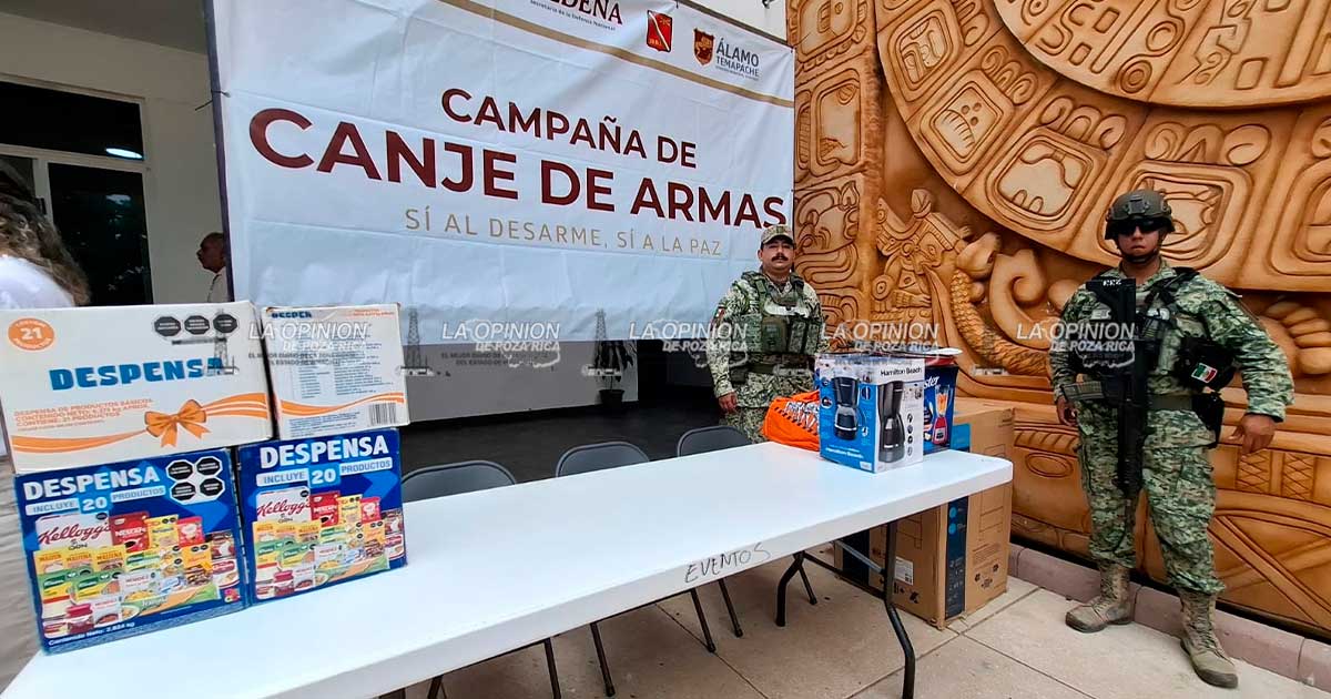 Instalan módulo de canje de armas
