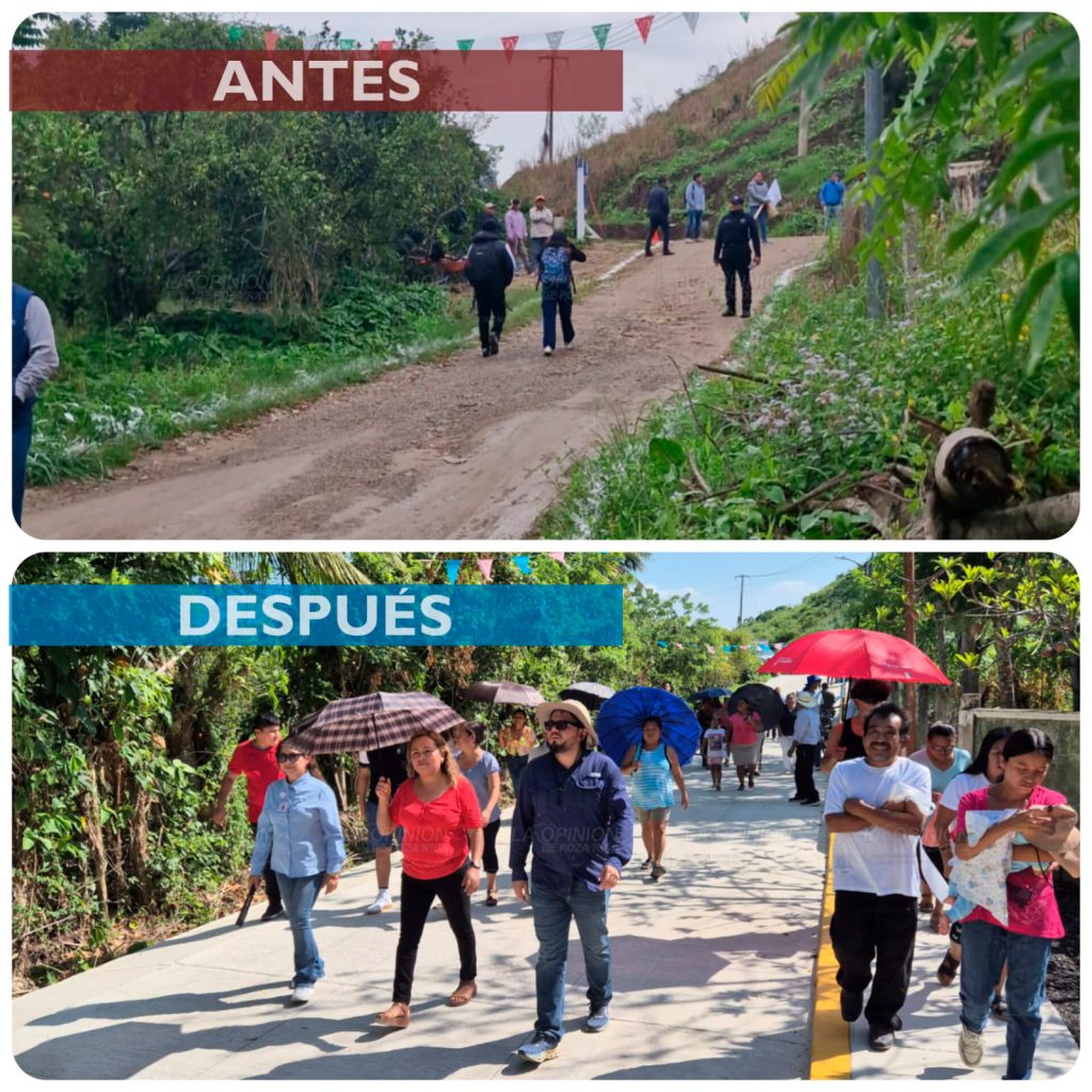 Inauguran pavimentación del camino principal en La Escondida