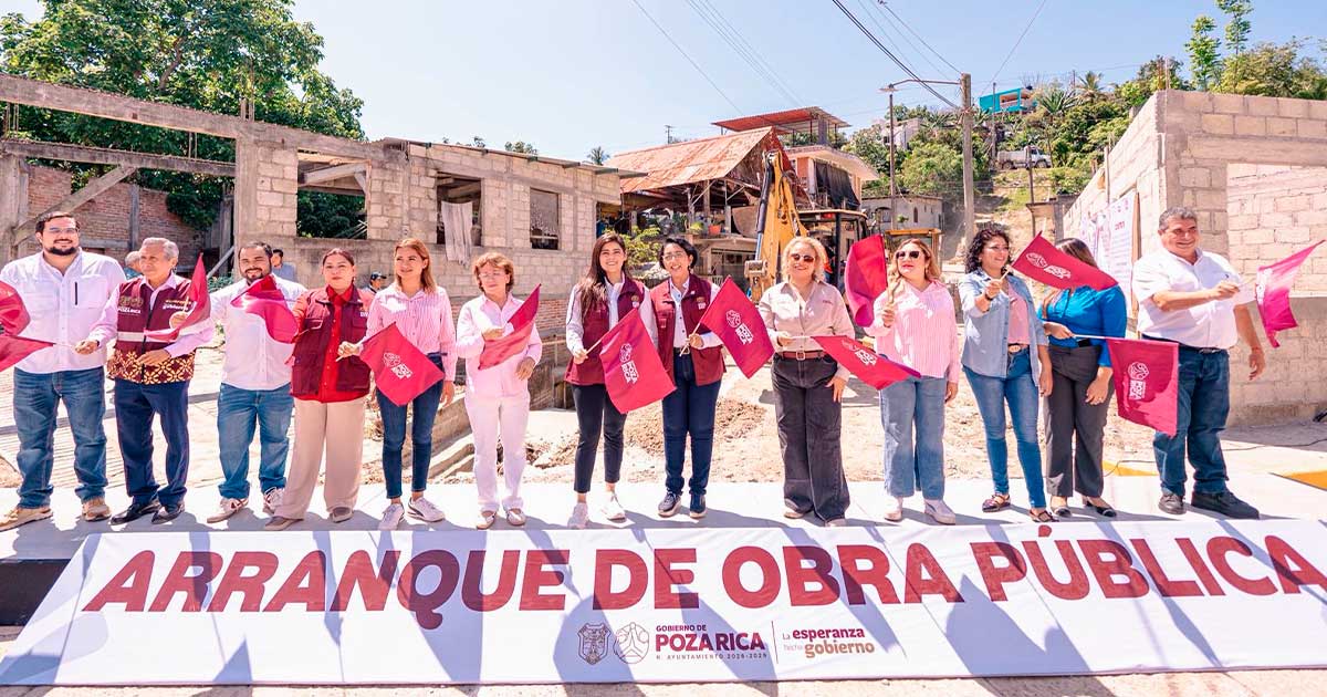 Gobierno de Poza Rica da banderazo de inicio de obra Gobierno de Poza Rica da banderazo de inicio de obra