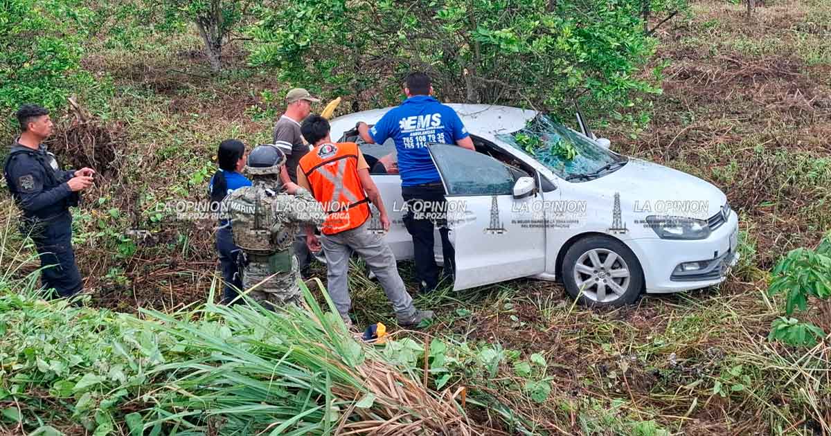 Una mujer lesionada en aparatoso accidente