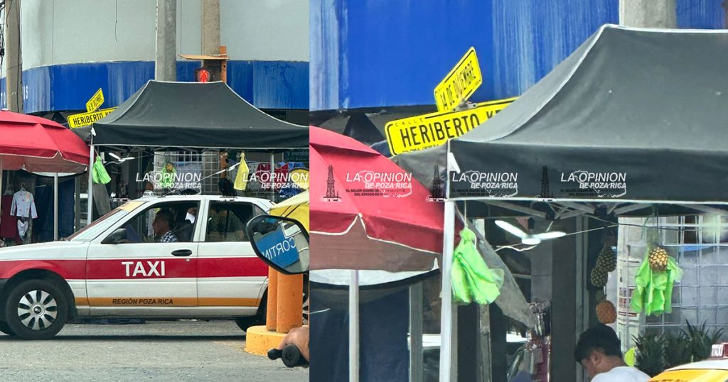 Comercios obstruyen señalética vial y semáforos peatonales en la zona centro Comercios obstruyen señalética vial y semáforos peatonales en la zona centro
