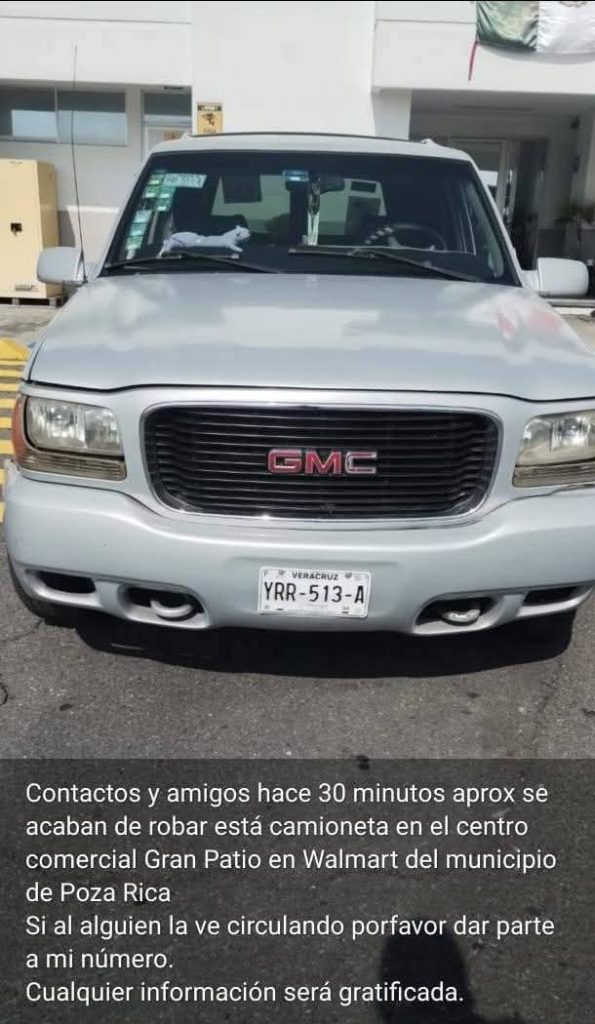 ROBAN CAMIONETA GMC DE GRAN PATIO