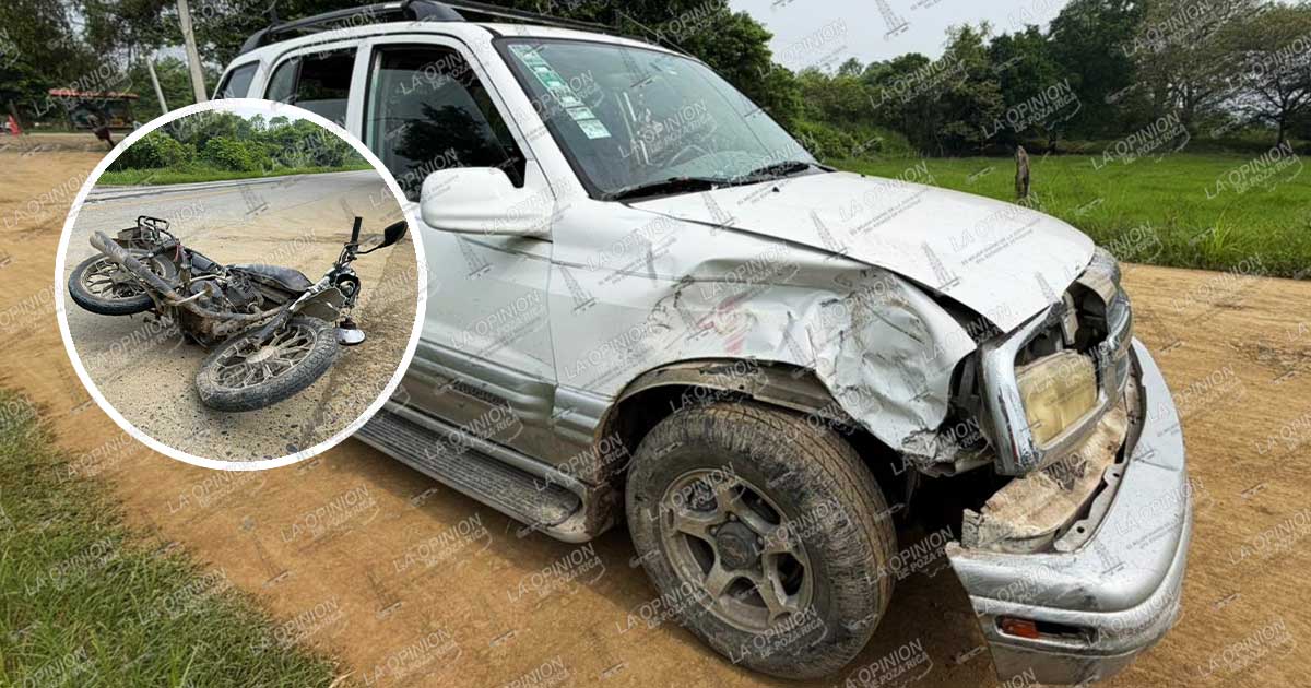 Motociclista resulta herido en aparatoso accidente Motociclista resulta herido en aparatoso accidente