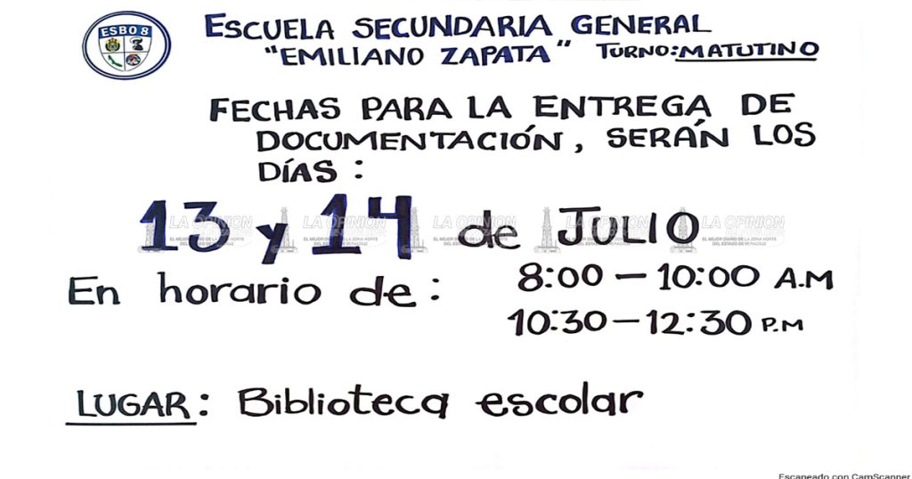 ESBO 8 elimina examen de admisión ESBO 8 elimina examen de admisión