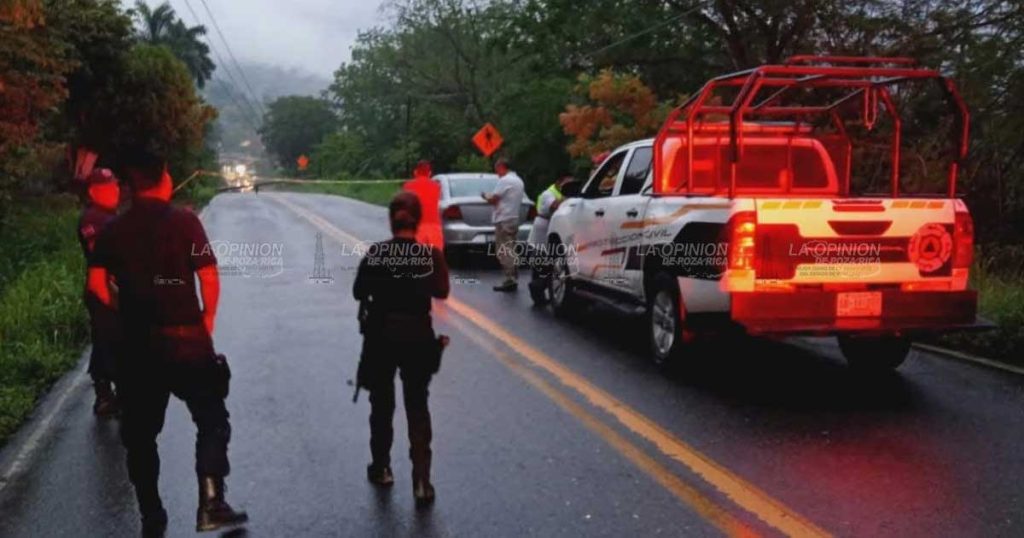 Caída de postes provoca afectaciones en la carretera México–Tuxpan