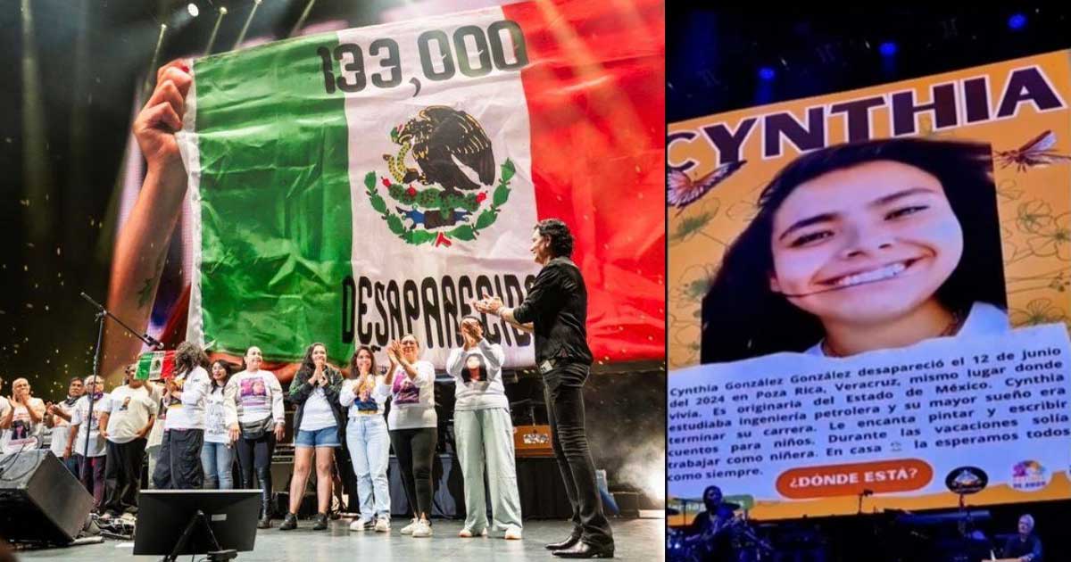 Madres buscadoras suben al escenario con Caifanes