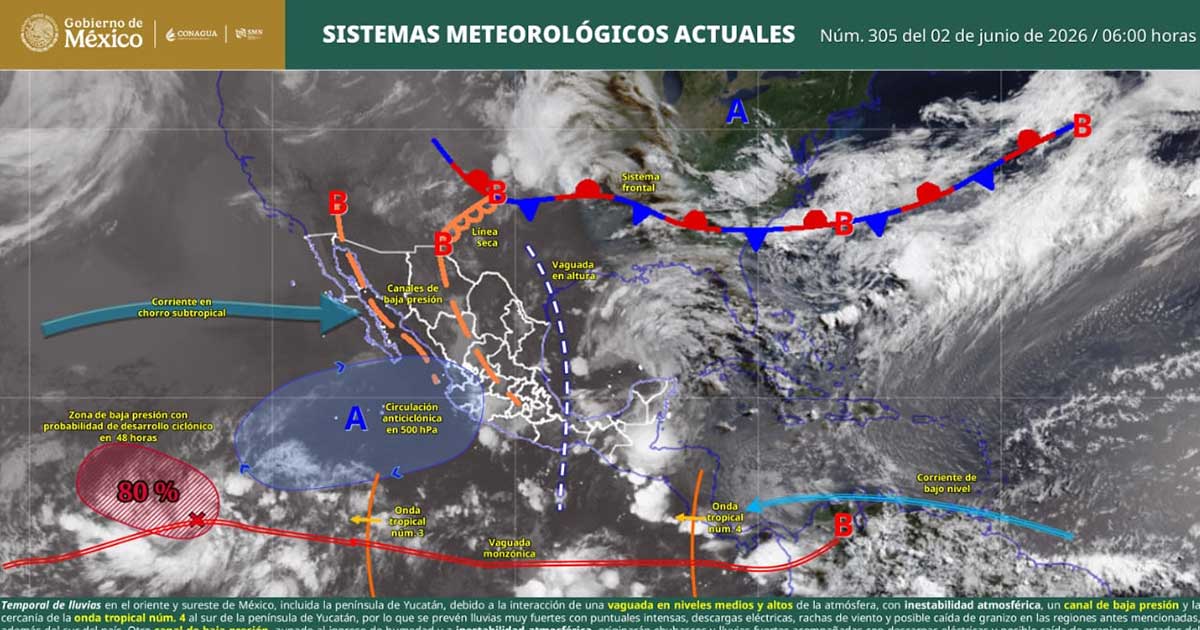 Persistirá temporal lluvioso con potencial de daños
