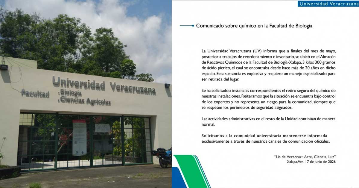 HALLAN QUÍMICO EXPLOSIVO EN FACULTAD DE BIOLOGÍA