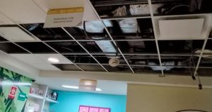 CAE TECHO EN ÁREA DE ONCOLOGÍA DEL HOSPITAL INFANTIL