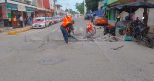 Cierran paso en Garizurieta por trabajos de bacheo