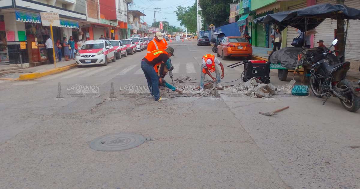 Cierran paso en Garizurieta por trabajos de bacheo
