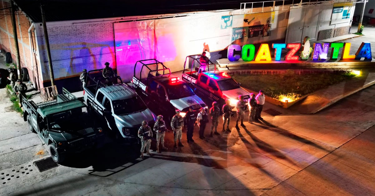 Blindan Coatzintla con operativo conjunto Blindan Coatzintla con operativo conjunto
