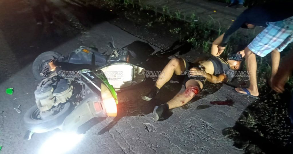 Brutal choque de motocicletas