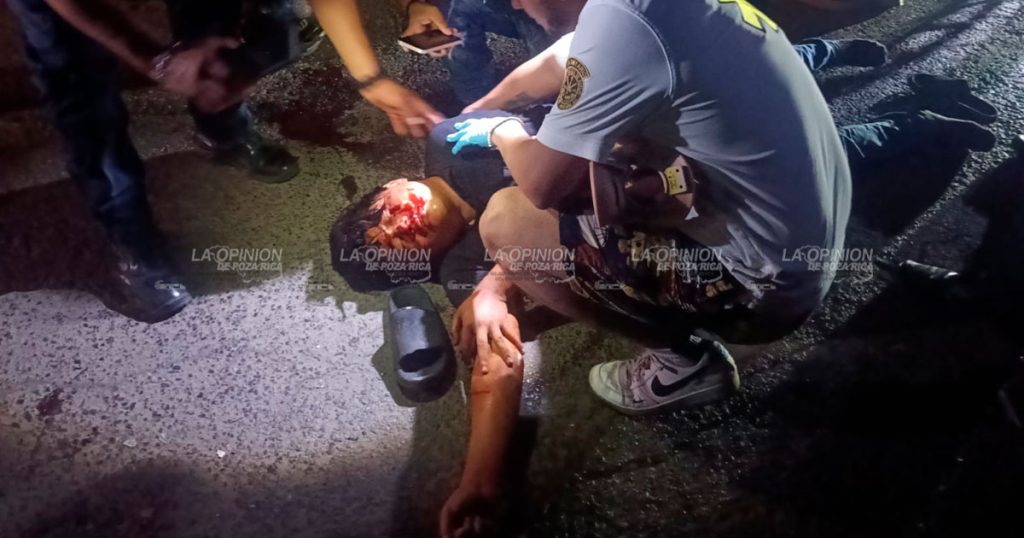 Brutal choque de motocicletas