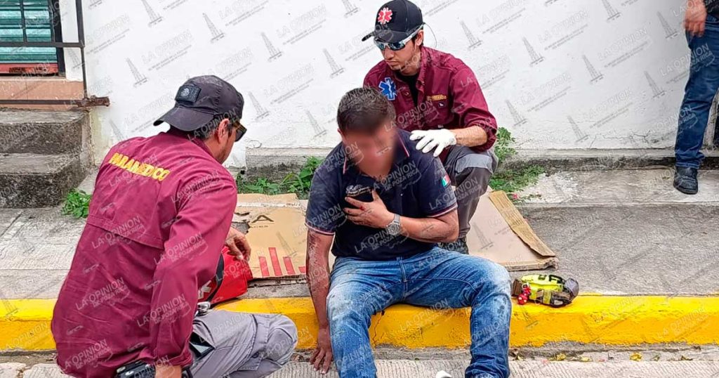 Funerario motorizado terminó hospitalizado