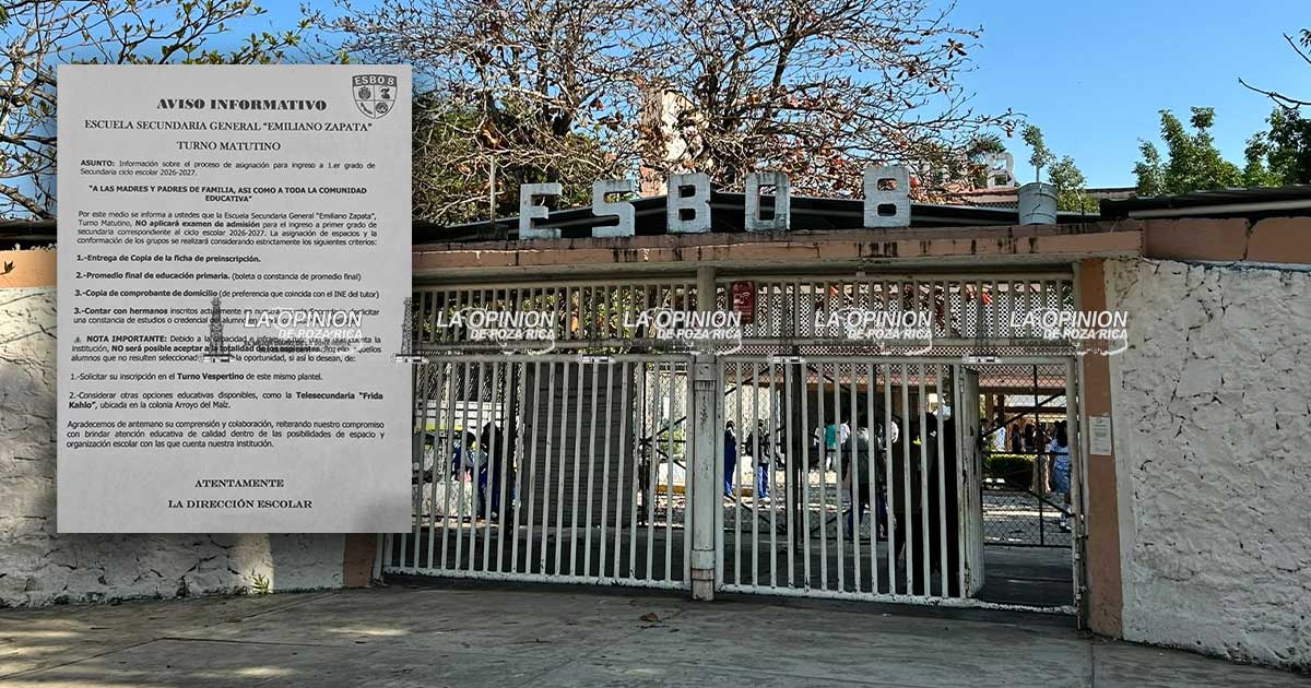 ESBO 8 elimina examen de admisión ESBO 8 elimina examen de admisión