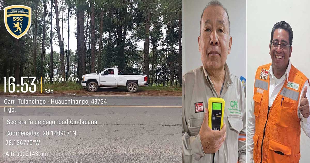 Localizan camionetas de trabajadores de la CFE desaparecidos; continúa operativo de búsqueda entre Puebla e Hidalgo