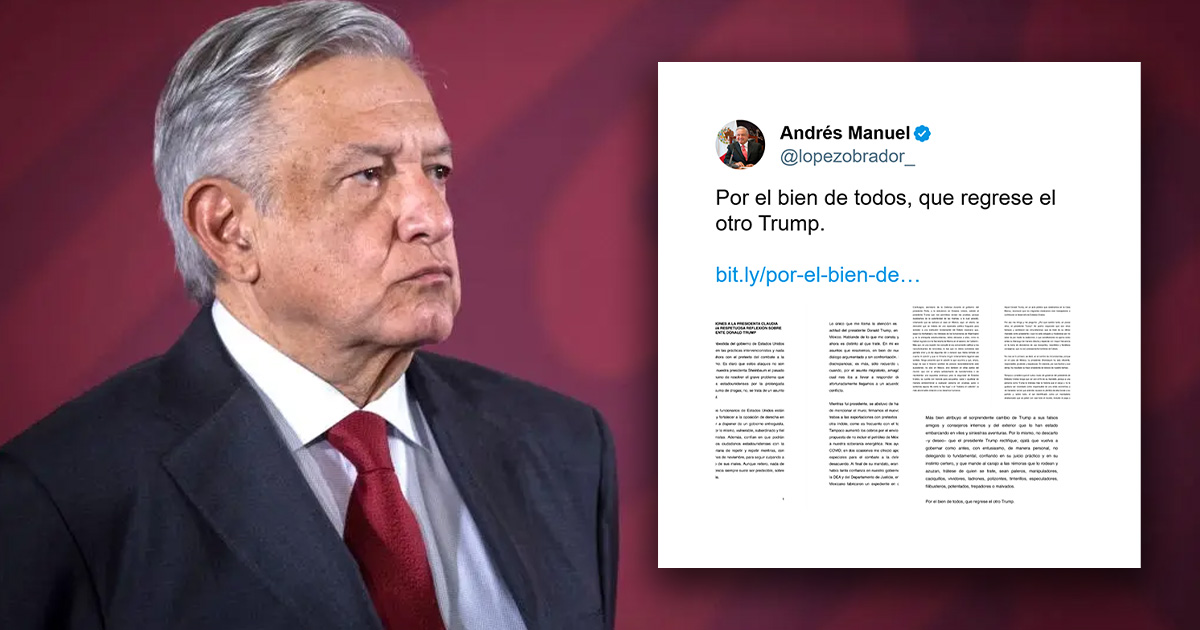 “Que regrese el otro Trump”: AMLO reaparece y enciende redes “Que regrese el otro Trump”: AMLO reaparece y enciende redes