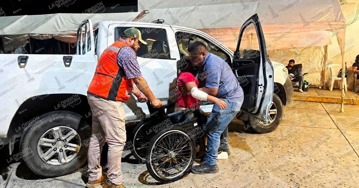Lesionada al caer de su motocicleta Lesionada al caer de su motocicleta